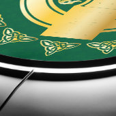 Celtic Cross and Knot Letter M Monogram and Name LED Sign (Edge)