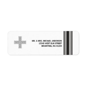 Celtic Cross and Stripes Label