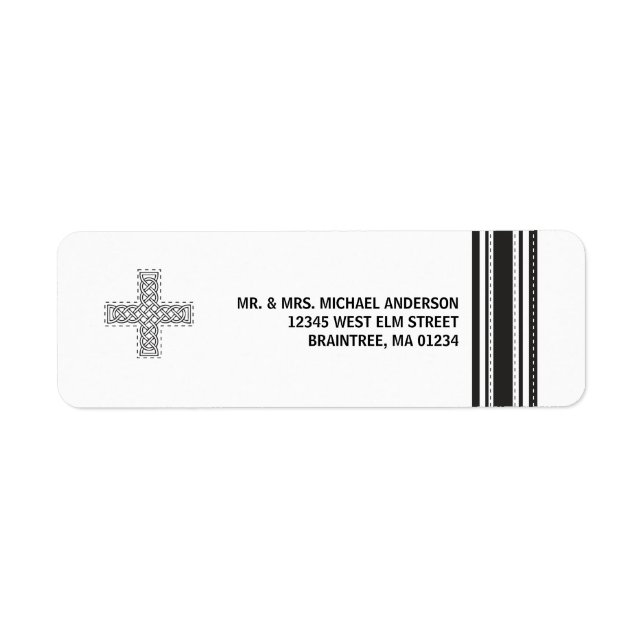 Celtic Cross and Stripes Label (Front)