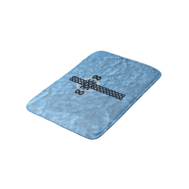 Celtic Cross Bathroom Mat (Angled)