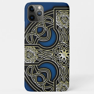 Celtic cross blue iPhone 11 pro max case