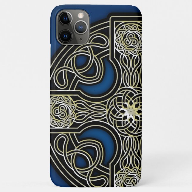 Celtic cross blue Case-Mate iPhone case (Back)