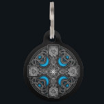 Celtic cross blue color pet ID tag<br><div class="desc">Designs of various subjects. A salad of curious and funny ideas.</div>