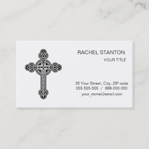 Celtic cross business card