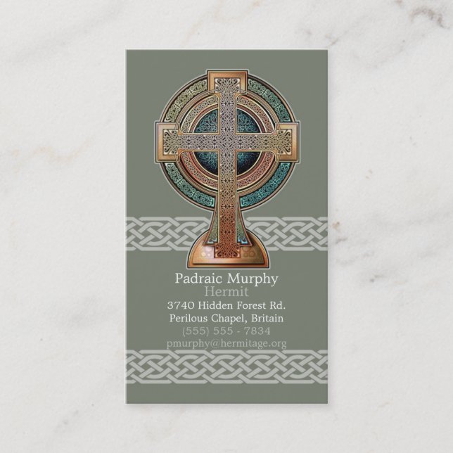 Celtic Cross Business Cards (Front)