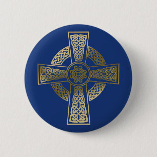 Celtic cross button