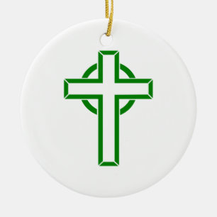 Celtic Cross Ceramic Ornament