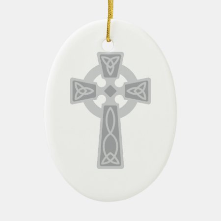 Celtic Cross Ceramic Ornament