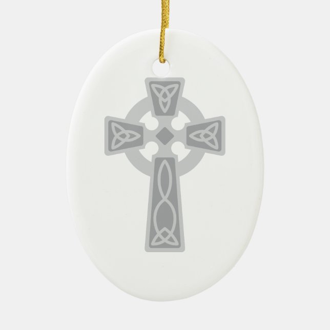 Celtic Cross Ceramic Ornament (Front)