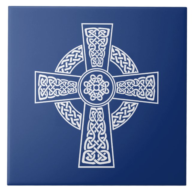 Celtic cross ceramic tile (Front)