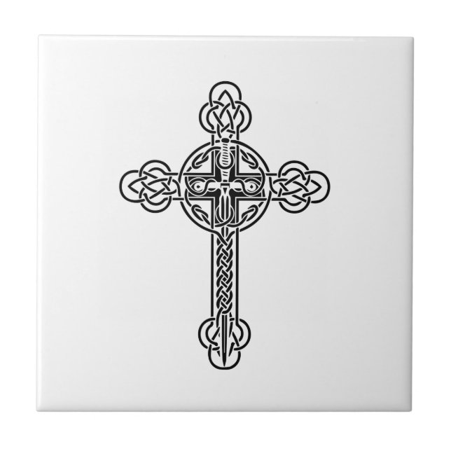 Celtic cross ceramic tile (Front)