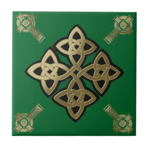 Celtic cross ceramic tile