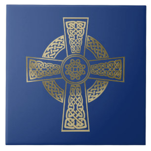 Celtic cross ceramic tile