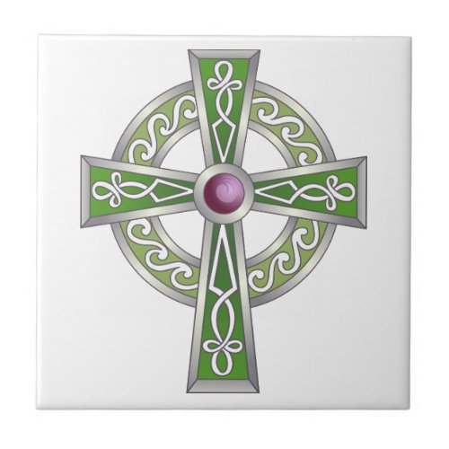 Celtic Cross Ceramic Tile