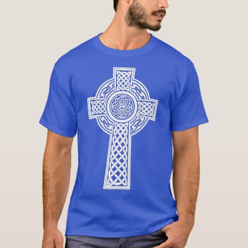 Celtic Cross Christian Holy Trinity Knot Irish Cat T_Shirt