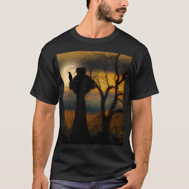 Celtic Cross Crow T-Shirt (Front)