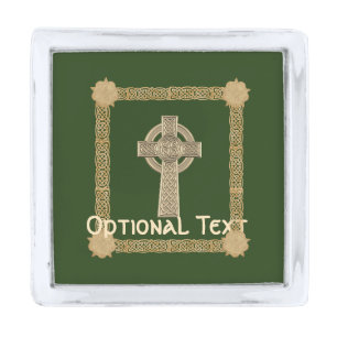 Celtic Cross Custom Silver Finish Lapel Pin