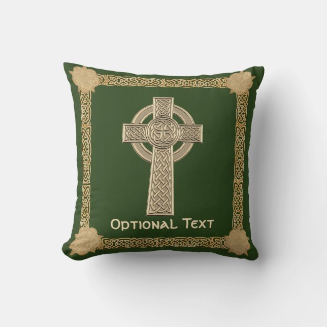 Celtic Cross Custom Throw Pillow (Front)