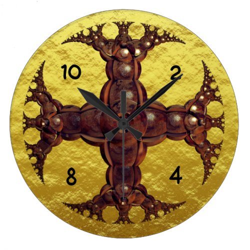 Celtic Cross Design Large Clock