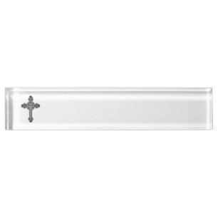 Celtic cross desk name plate