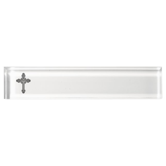Celtic cross desk name plate (Front)