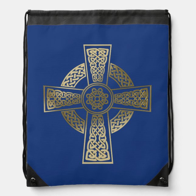 Celtic cross drawstring bag (Front)