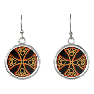 Celtic cross earrings