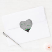 Celtic Cross Green, Black, Gray Wedding Sticker (Envelope)