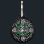 Celtic cross green color pet ID tag<br><div class="desc">Designs of various subjects. A salad of curious and funny ideas.</div>