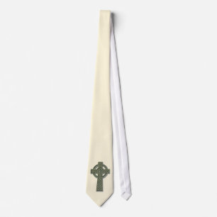 Celtic Cross - Green Stone Tie