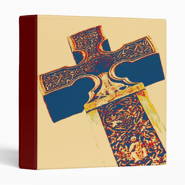 Celtic Cross Grunge Avery Binder (Front/Spine)