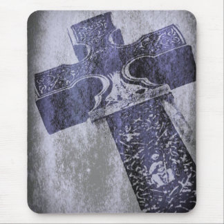 Celtic Cross Grunge Mouse Pad