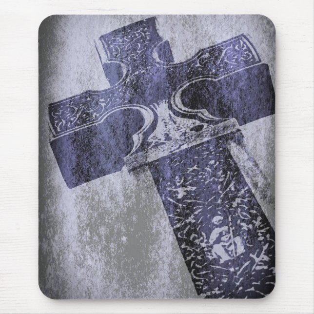 Celtic Cross Grunge Mouse Pad (Front)