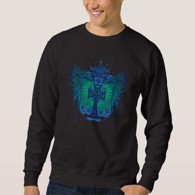 Celtic Cross Imperial Ireland Irish Wings Ii   Sweatshirt (Front)