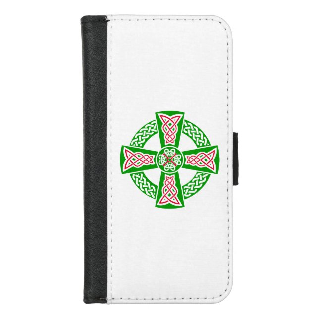 Celtic cross iPhone wallet case (Front)