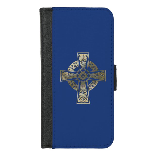 Celtic cross iPhone wallet case (Front)
