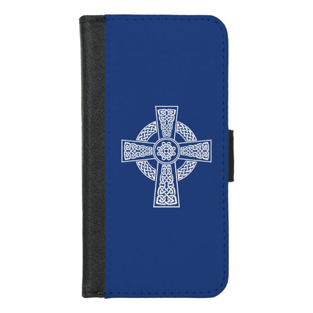 Celtic cross iPhone wallet case (Front)