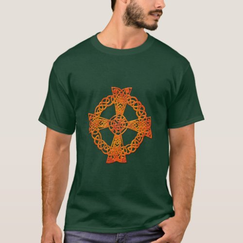 Celtic Cross Irish Art Design T_Shirt