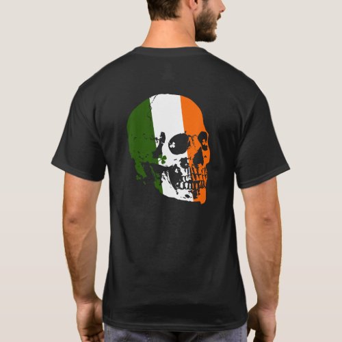 Celtic Cross Irish Flag Skull T_Shirt