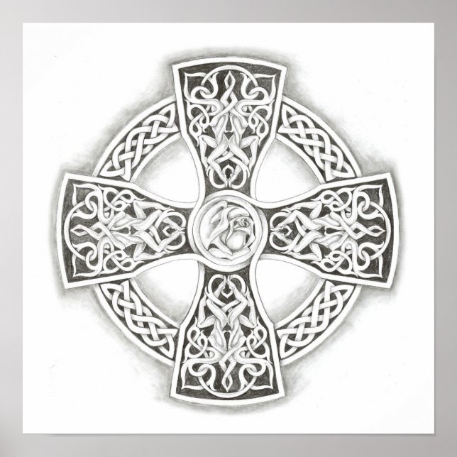 Celtic Cross Irish Poster Fine Art Print (Front)
