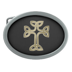 Celtic cross knot belt buckle