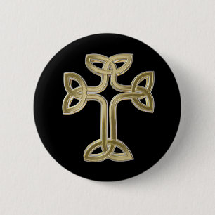 Celtic cross knot button