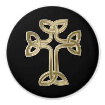 Celtic Cross Knot Ceramic Knob by igorsin at Zazzle