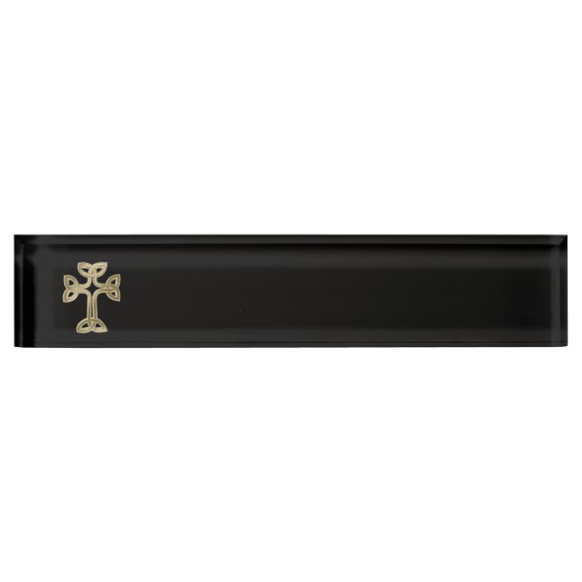 Celtic cross knot desk name plate (Front)