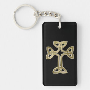 Celtic cross knot keychain