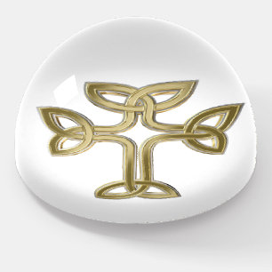 Celtic cross knot paperweight