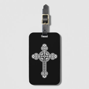 Celtic cross luggage tag