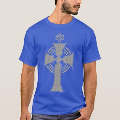 Celtic cross medieval Scottish knights templar coo T_Shirt