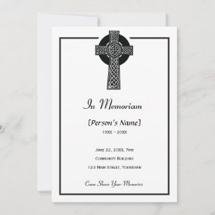 Celtic Cross Memorial Invitation
