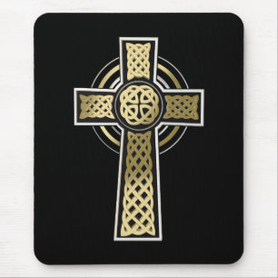 Celtic cross mouse pad
